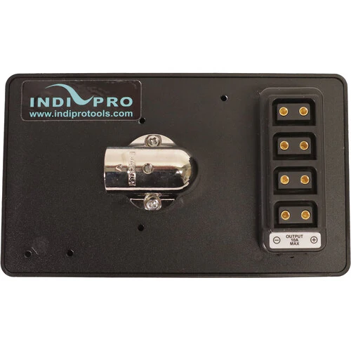 IndiPRO Tools Battery Eliminator Plate with 4-Pin XLR Connector & D-Tap Splitter (Gold Mount) - Image 2