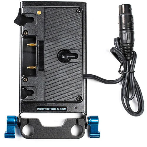 IndiPRO Tools Gold Mount Plate with 4-Pin Neutrik XLR Connector (20" Cable)