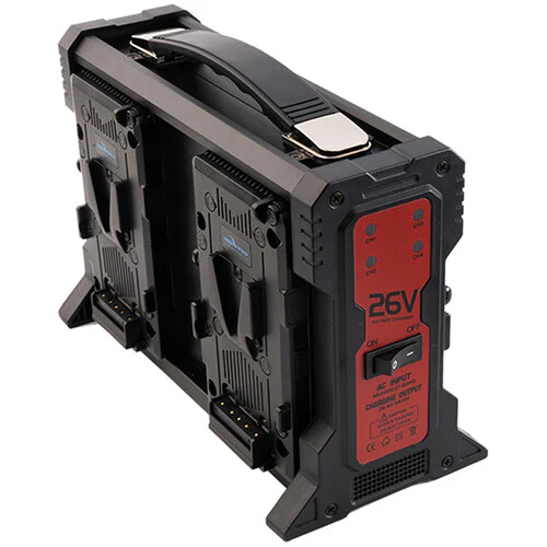 IndiPRO Tools Micro-Series 26V 260Wh Battery and Quad Charger Kit (V-Mount) - Image 6