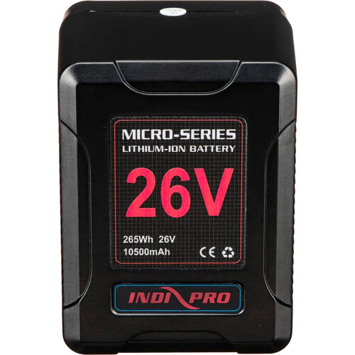 IndiPRO Tools Micro-Series 26V 260Wh Lithium-Ion Battery & D-Tap Pro Charger Kit (V-Mount) - Image 2