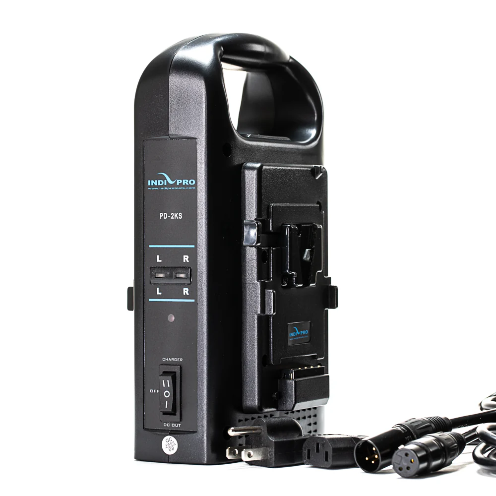 IndiPRO Tools Micro-Series 98Wh Li-Ion V-Mount Battery with Dual V-Mount Battery Charger Kit - Image 10