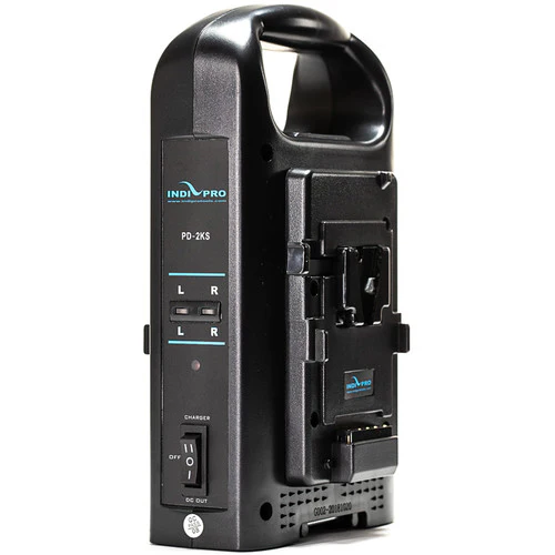 IndiPRO Tools V-Mount Dual Battery Charger with XLR Output - Image 2