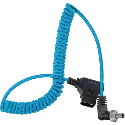 Kondor Blue Coiled D-Tap to Locking DC 2.5mm Right-Angle Cable (16 to 50") - Image 3