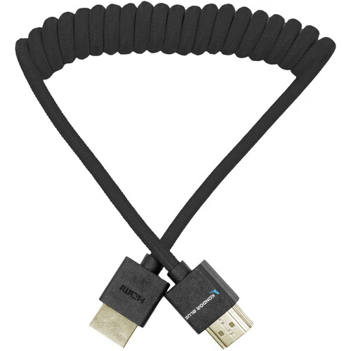 Kondor Blue Coiled HDMI Cable (Black, 12 to 24") - Image 2