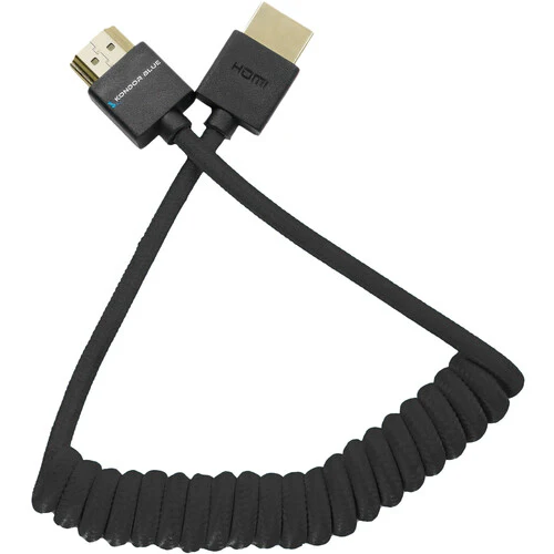Kondor Blue Coiled HDMI Cable (Black, 12 to 24") - Image 3