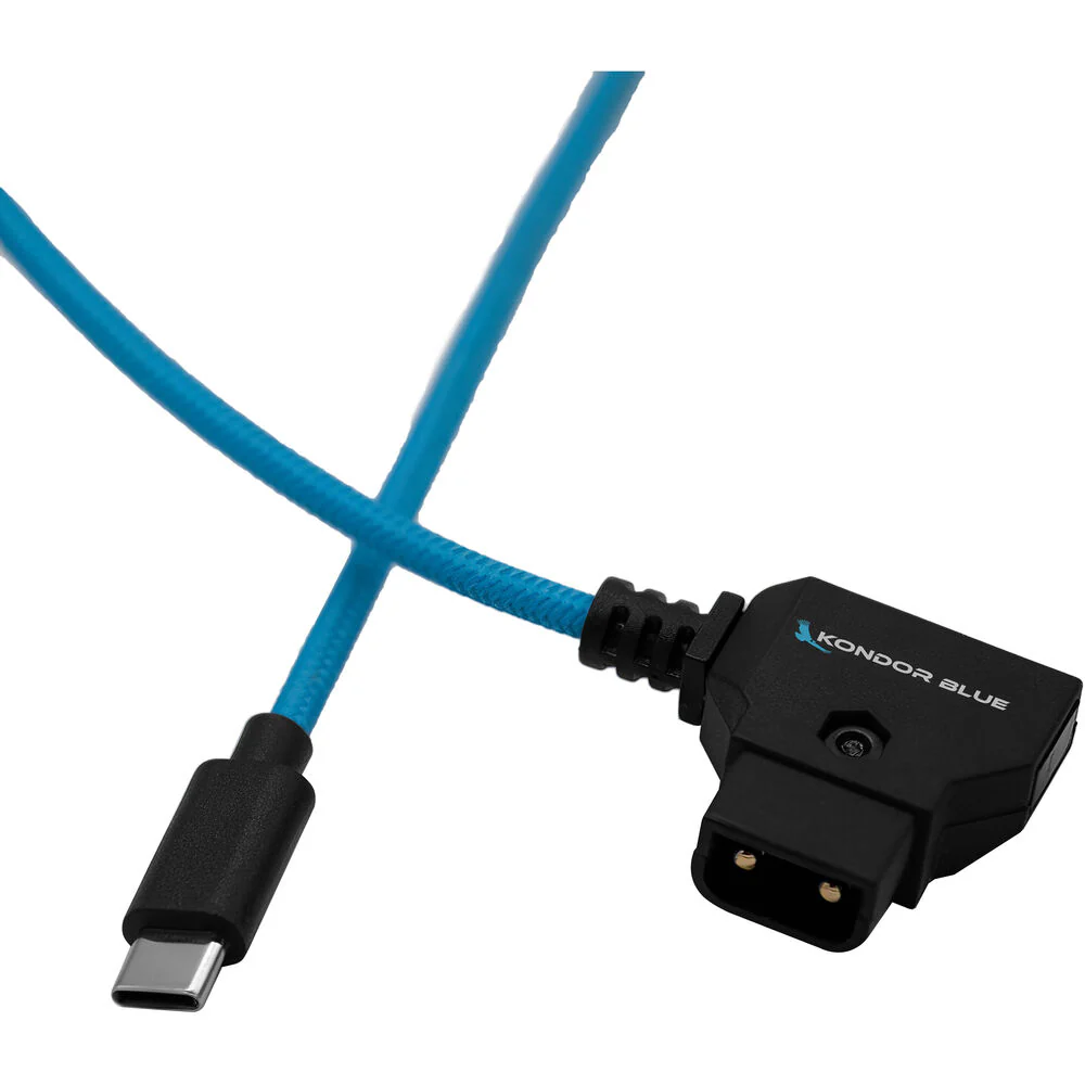 Kondor Blue D-Tap to USB-C Power Delivery Cable for Canon R5 C (16") - Image 2