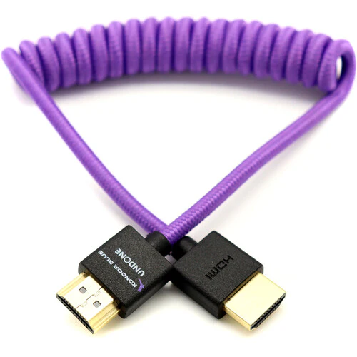 Kondor Blue Gerald Undone MK2 Coiled High-Speed HDMI Cable (12 to 24", Purple) - Image 2