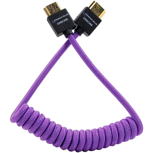 Kondor Blue Gerald Undone MK2 Coiled High-Speed HDMI Cable (12 to 24", Purple) - Image 4