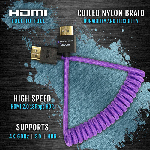 Kondor Blue Gerald Undone MK2 Coiled High-Speed HDMI Cable (12 to 24", Purple) - Image 7