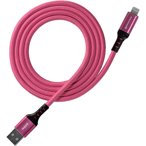 Kondor Blue iJustine Lightning to USB-A Charge & Sync Cable (3.3', Pink) - Image 3