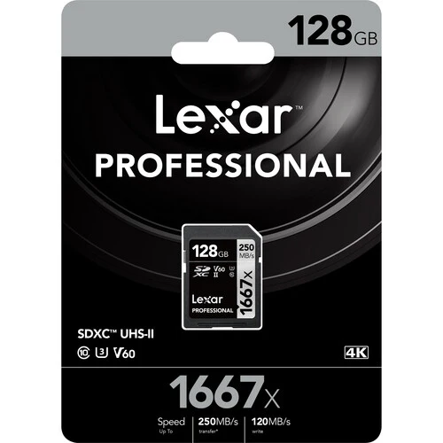 Lexar 128GB Professional 1667x UHS-II SDXC Memory Card - Image 3