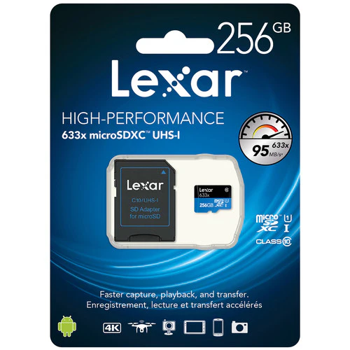 Lexar 256GB High-Performance 633x UHS-I microSDXC Memory Card with SD Adapter - Image 4