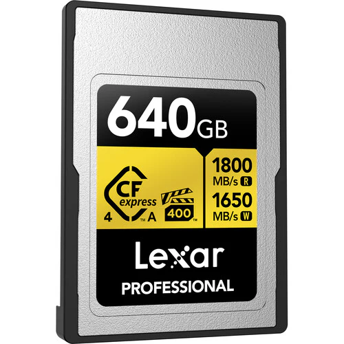 Lexar 640GB Professional GOLD CFexpress 4.0 Type A Memory Card - Image 2