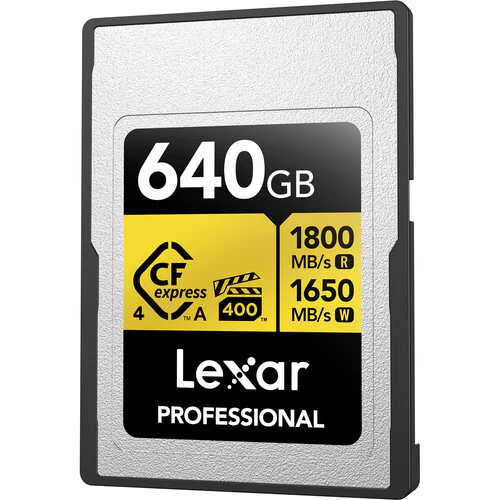 Lexar 640GB Professional GOLD CFexpress 4.0 Type A Memory Card - Image 3
