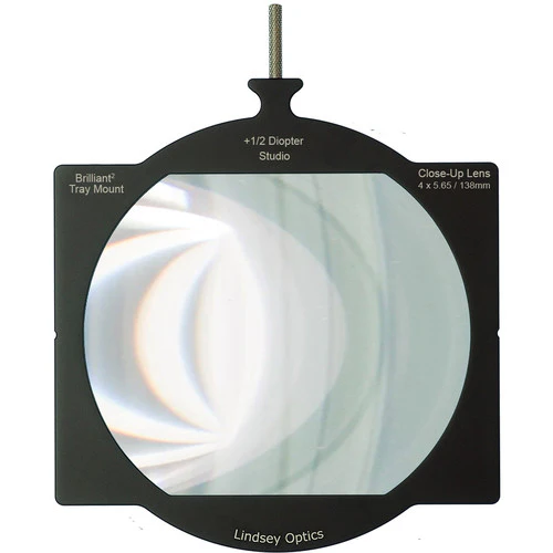 Lindsey Optics Brilliant2 4 x 5.65" +1/2 Diopter Tray Mount Studio Close-Up Lens