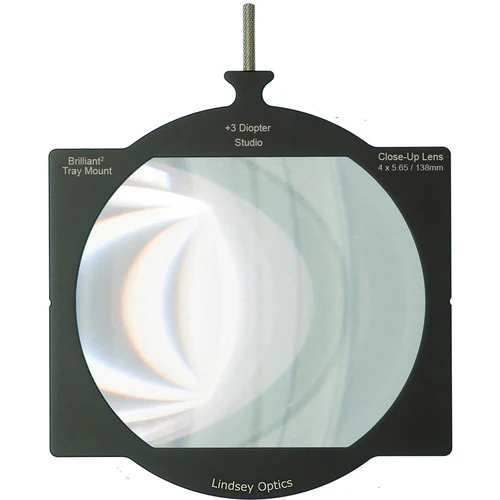 Lindsey Optics Brilliant2 4 x 5.65" +3 Diopter Tray Mount Studio Close-Up Lens