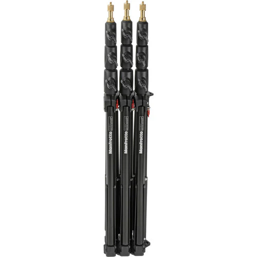 Manfrotto Alu Mini Compact Air-Cushioned Stand Quick Stack 3-Pack (Black, 7') - Image 5