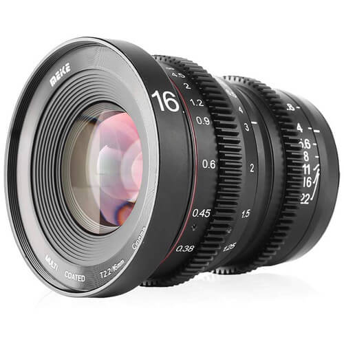 Meike 16mm T2.2 Manual Focus Wide Angle Cinema Lens (MFT Mount) - Image 2