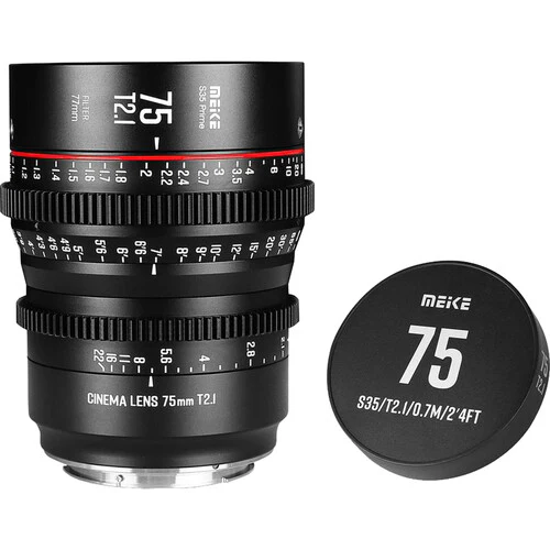 Meike 75mm T2.1 Super35 Prime Cine Lens (EF Mount) (* OPEN BOX 5% OFF *) - Image 2