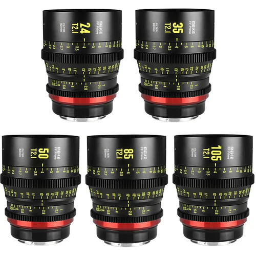 Meike Full-Frame Prime Cine 5-Lens Kit with Hard-Shell Case (L Mount) - Image 2