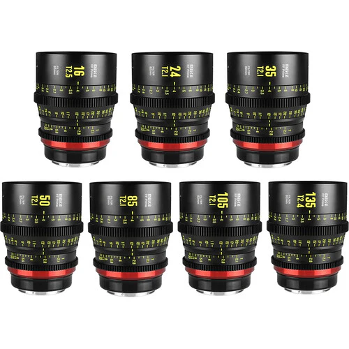 Meike Full-Frame Prime Cine 7-Lens Kit with Hard-Shell Case (Canon RF) - Image 2