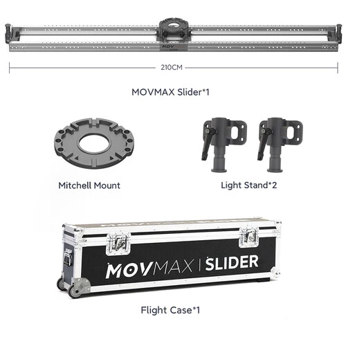 MOVMAX Camera Slider System with Mitchell Mount (70.8") - Image 2