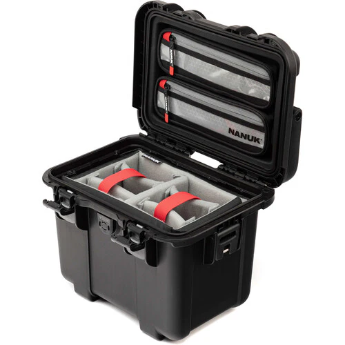 Nanuk T20 Top Loader Hard Case with Padded Dividers & Lid Organizer (Black, 11.2L)