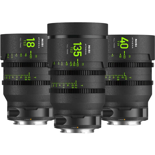 NiSi ATHENA PRIME T2.2/1.9 Full-Frame 3-Lens Add-On Kit (L Mount)