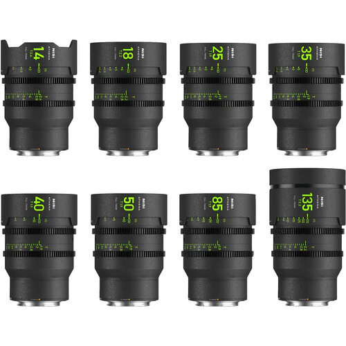 NiSi ATHENA PRIME T2.4/1.9 Full-Frame 8-Lens MASTER Kit (No Drop-In Filter)