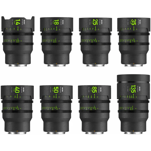NiSi ATHENA PRIME T2.4/1.9 Full-Frame 8-Lens MASTER Kit (No Drop-In Filter) - Image 2