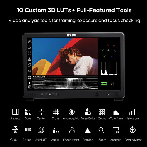 OSEE 21.5" Horizontal/Vertical Multiview Production Monitor with V-Mount Plate - Image 7