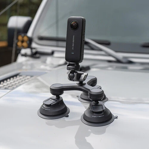 PGYTECH 3-Arm Suction Mount with CapLock Ball Head & 3-Prong Mount - Image 4