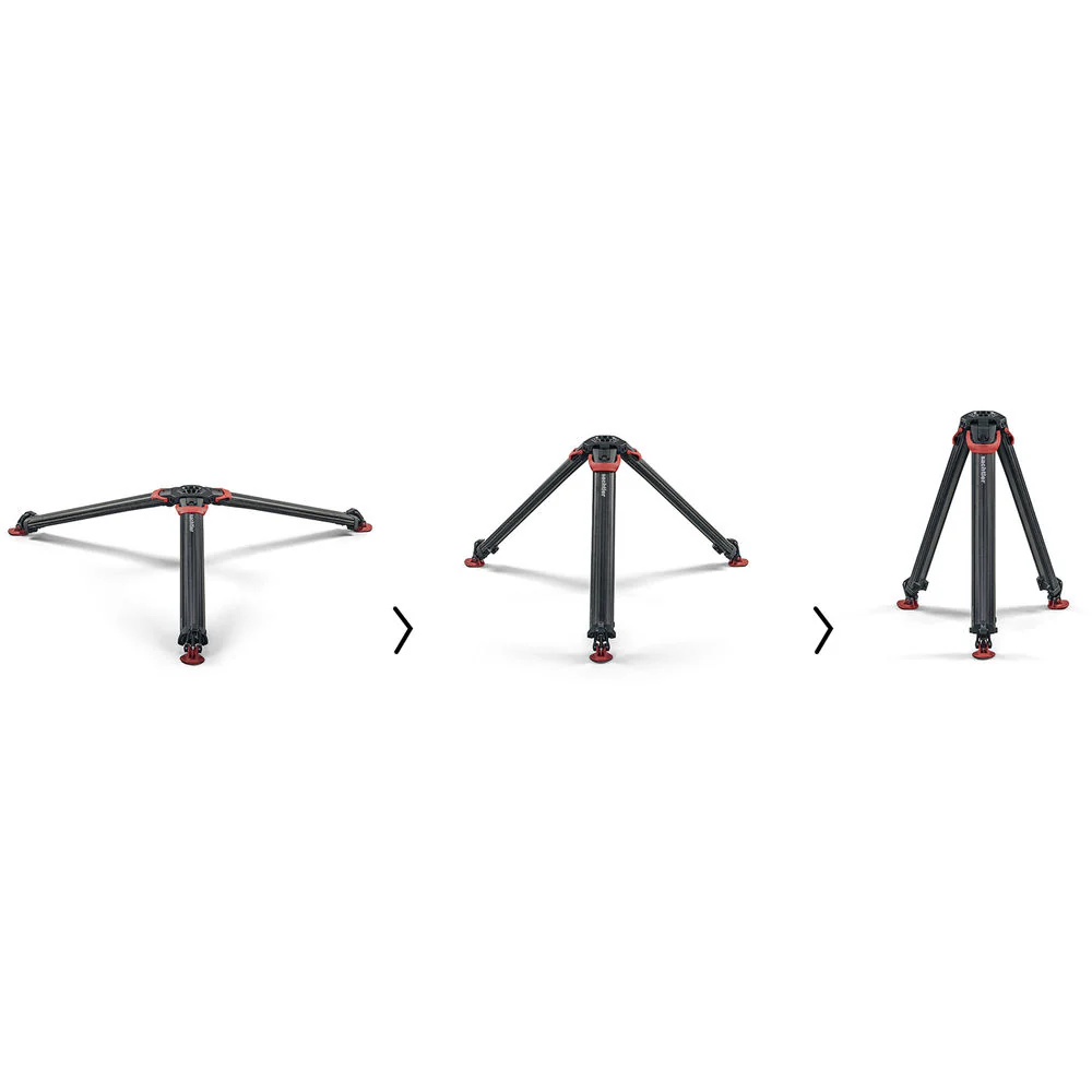 Sachtler Flowtech 75 MS Carbon Fiber Tripod with Mid-Level Spreader and Rubber Feet - Image 9