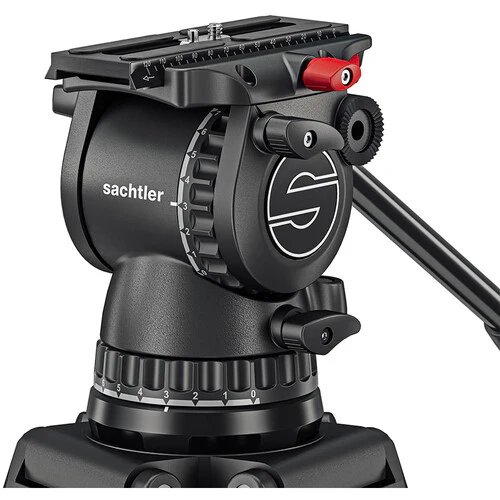 Sachtler FSB 10 Mk II 100mm Touch & Go Head with ENG 2 Aluminum Tripod System (Ground Spreader) - Image 2