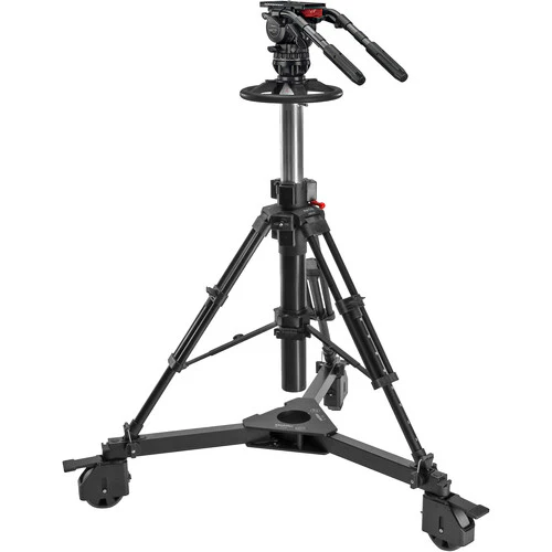 Sachtler FSB 18T Mk II Fluid Head, Pedestal C III with Dolly XL, and Adaptor Ped C III/FSB Mk II