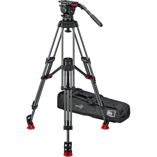 Sachtler FSB 18T Mk II System with CF-100ENG 2CF Carbon Fiber Tripod Legs and Mid-Level Spreader