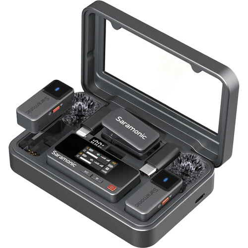 Saramonic Air 2-Person Mini Wireless Lavalier Microphone System for Mobile Devices, Cameras & Computers (2.4 GHz)