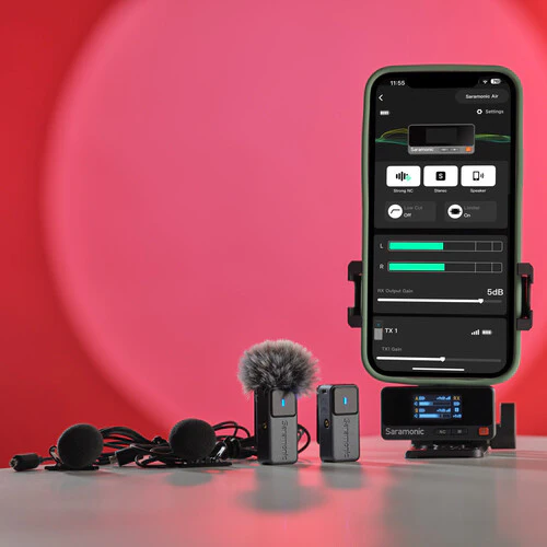Saramonic Air 2-Person Mini Wireless Lavalier Microphone System for Mobile Devices, Cameras & Computers (2.4 GHz) - Image 8