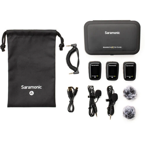 Saramonic Blink 500 ProX B2 2-Person Digital Camera-Mount Wireless Omni Lavalier Microphone System (Black, 2.4 GHz) - Image 6