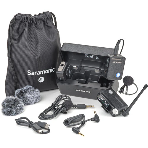 Saramonic Ultra 2-Person Digital Wireless Omnidirectional Lavalier Microphone System for Cameras and Mobile Devices (Black) - Image 3
