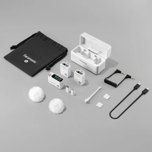 Saramonic Ultra 2-Person Digital Wireless Omnidirectional Microphone System for Cameras and Mobile Devices (White) - Image 5