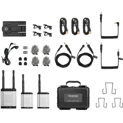 Saramonic Vlink2 Kit 2 Camera-Mount 2-Person Wireless Omni Lavalier Microphone System with Talkback (2.4 GHz) - Image 6
