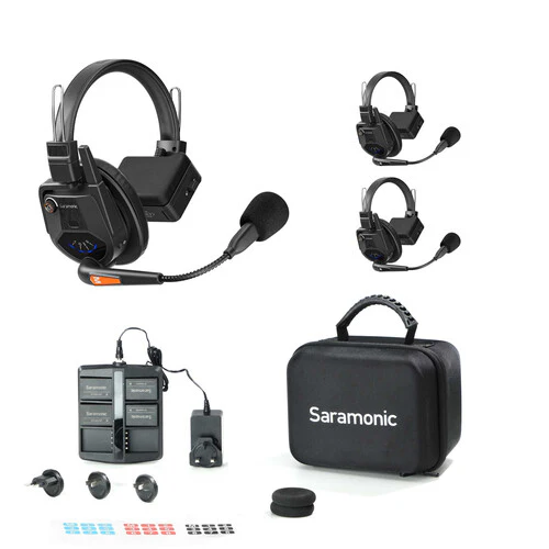 Saramonic WiTalk9-2S 2-Person Full-Duplex Wireless Intercom System with Single-Ear Headsets (1.9 GHz)