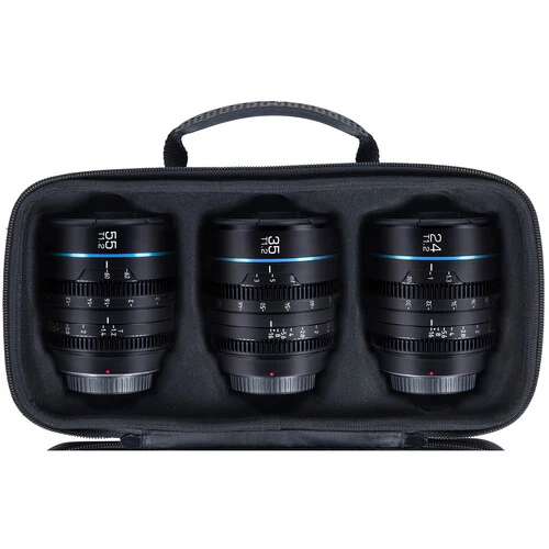 Sirui Nightwalker Series 24mm + 35mm + 55mm T1.2 S35 Manual Focus Cine Lens  (RF Mount, Black) - Image 3