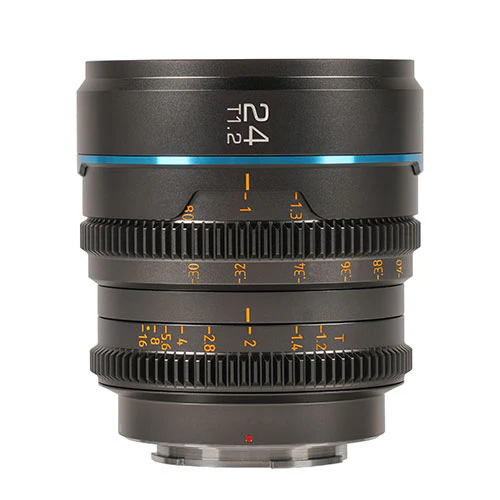 Sirui Nightwalker Series 24mm T1.2 S35 Manual Focus Cine Lens (E Mount, Gun Metal)