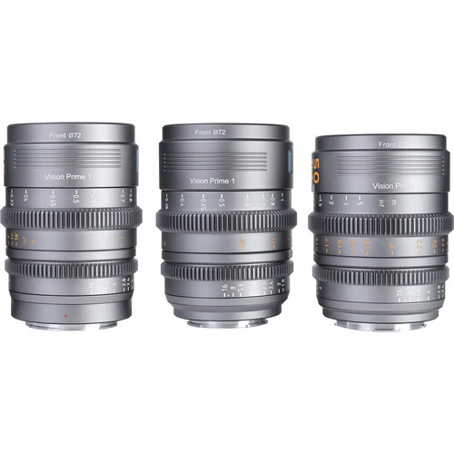 Sirui VP-1 Vision Prime T1.4 Full-Frame Cine 3-Lens Kit (Multi-Mount, Metal Gray) - Image 2
