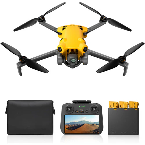 SKYROVER X1 Drone Fly More Combo with Remote Screen Controller (Yellow) - Image 5