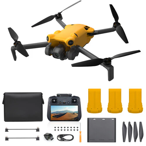SKYROVER X1 Drone Fly More Combo with Remote Screen Controller (Yellow) - Image 6