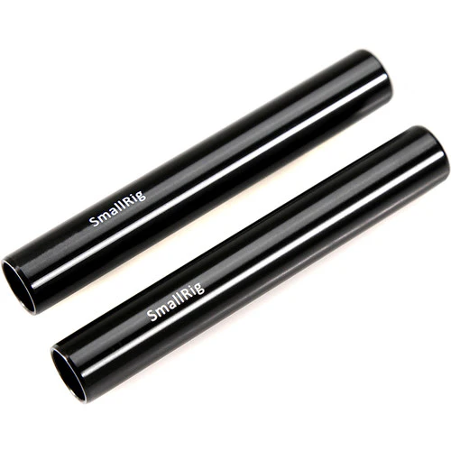 SmallRig 15mm Aluminum Rod (Pair, Black, 4")