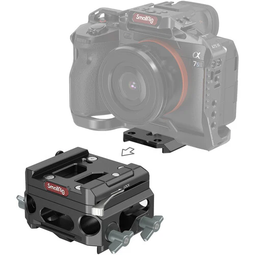 SmallRig Lightweight Magnesium Alloy Baseplate with Dual 15mm LWS Rod Clamp - Image 3